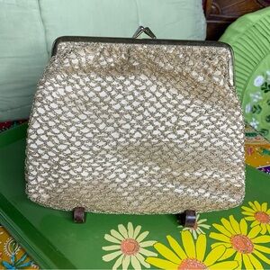 70s Gold Mesh Clutch